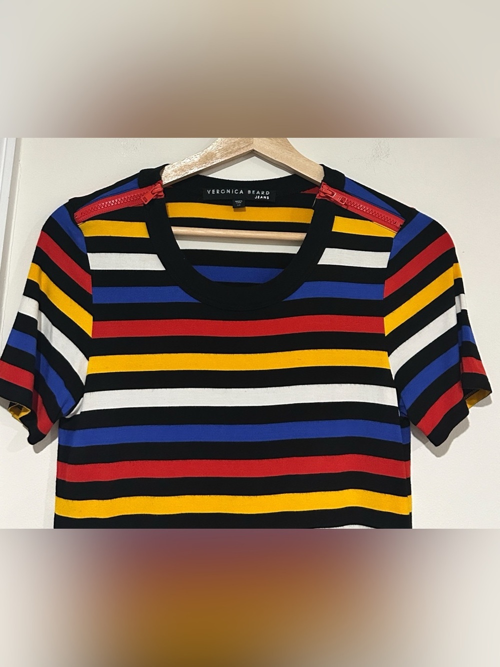 Veronica Beard Rush Striped Crewneck Tee - Picture 6 of 12